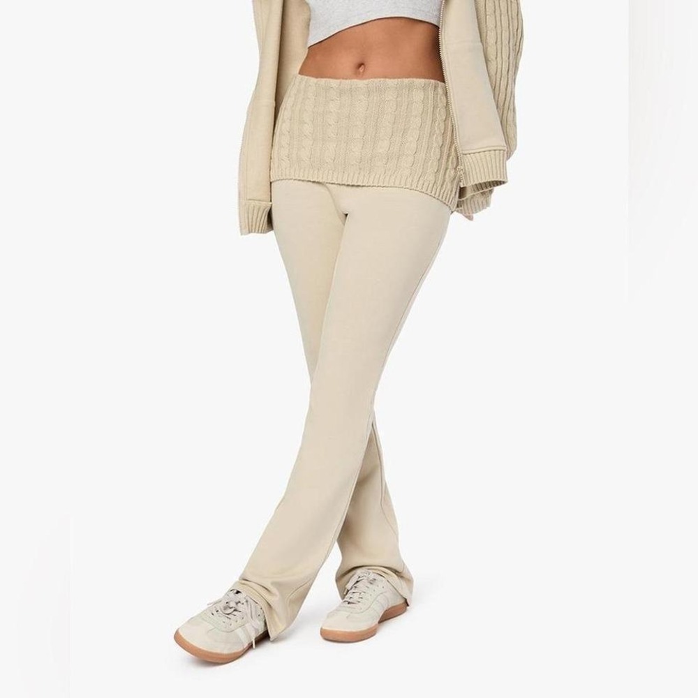 WeWoreWhat Cream Straight‎ Leg Pants